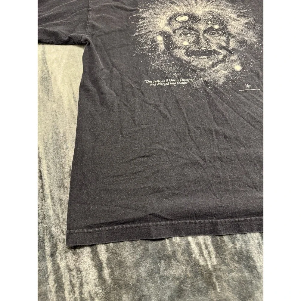 Vintage 1993 Cotton Expression Black Albert Einstein XL T-Shirt Rare !